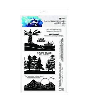 Ranger Simon Hurley create. Photopolymer Stamps 6x9 Inch Nature Silhouettes (HUR78111) (DISCONTINUED)