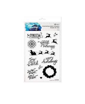 Ranger Simon Hurley create. Photopolymer Stamps 6x9 Inch Handwritten Christmas (HUR78968) (DISCONTINUED)