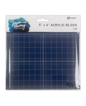 Ranger Simon Hurley create. Acrylic Stamping Block 5x6 Inch (HUA80381) (DISCONTINUED)