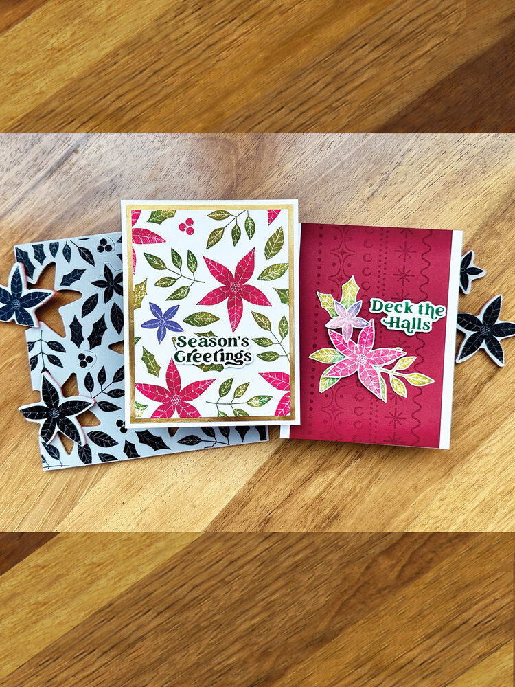 Ranger Simon Hurley create. Background Stamp 6x6 Inch Bold Holiday Blooms (HUR82552) (DISCONTINUED)