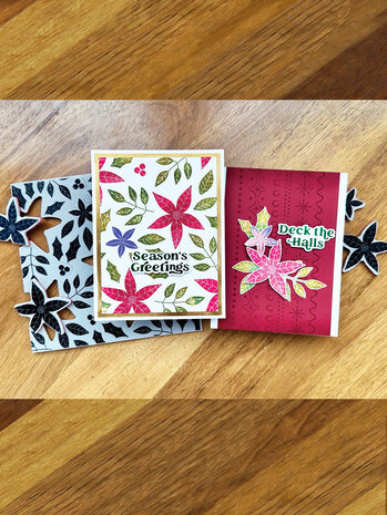 Ranger Simon Hurley create. Background Stamp 6x6 Inch Bold Holiday Blooms (HUR82552) (DISCONTINUED)