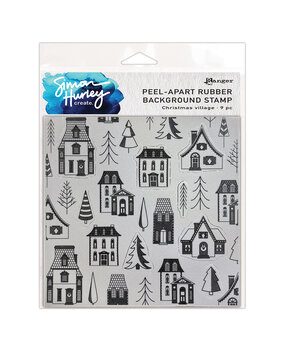 Ranger Simon Hurley create. Background Stamp 6x6 Inch Christmas Village (HUR82569) (DISCONTINUED)
