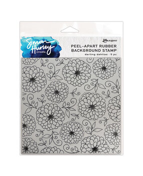 Ranger Simon Hurley create. Background Stamp 6x6 Inch Darling Dahlias (HUR80626) (DISCONTINUED)