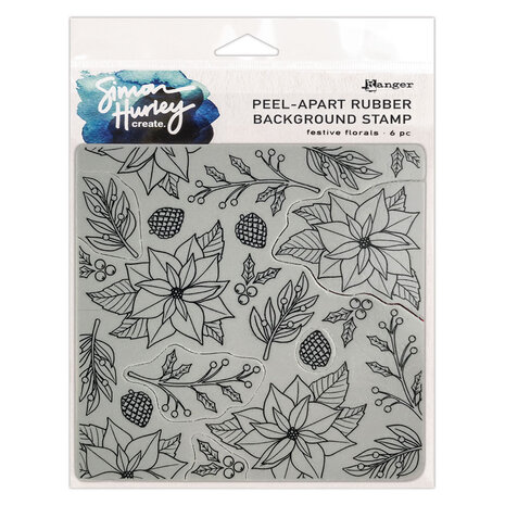 Ranger Simon Hurley create. Background Stamp 6x6 Inch Festive Florals (HUR78982) (DISCONTINUED) Ranger Simon Hurley create. Background Stamp 6x6 Inch Festive Florals (HUR78982) (DISCONTINUED)