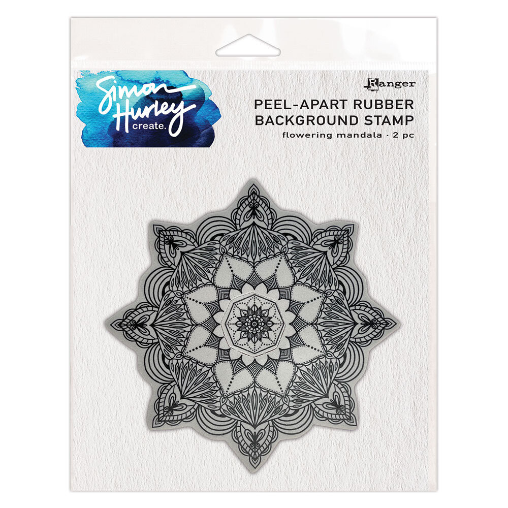 Ranger Simon Hurley create. Background Stamp 6x6 Inch Flowering Mandala (HUR80640) (DISCONTINUED)