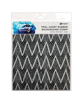 Ranger Simon Hurley create. Background Stamp 6x6 Inch Funky Chevron (HUR82514) (DISCONTINUED)