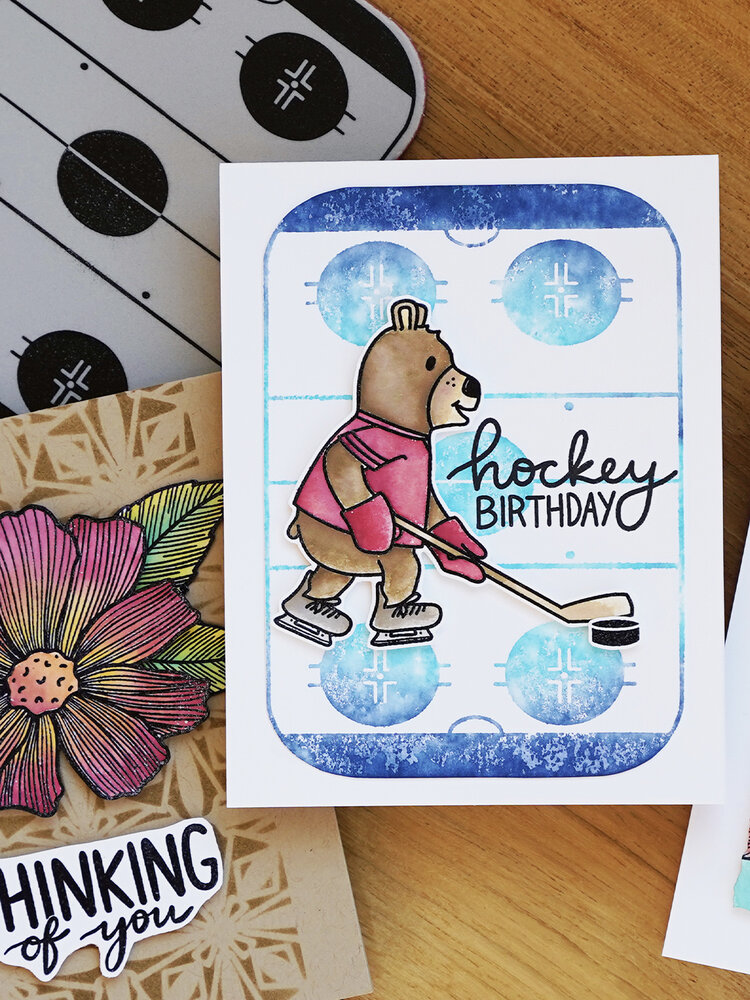 Ranger Simon Hurley create. Background Stamp 6x6 Inch Ice Rink (HUR76858) (DISCONTINUED)