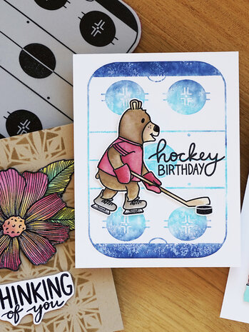 Ranger Simon Hurley create. Background Stamp 6x6 Inch Ice Rink (HUR76858) (DISCONTINUED)