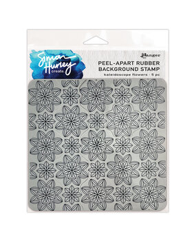 Ranger Simon Hurley create. Background Stamp 6x6 Inch Kaleidoscope Flowers (HUR80657) (DISCONTINUED)