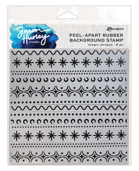 Ranger Simon Hurley create. Background Stamp 6x6 Inch Magic Stripes (HUR82576) (DISCONTINUED)