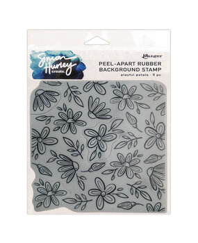 Ranger Simon Hurley create. Background Stamp 6x6 Inch Playful Petals (HUR74724) (DISCONTINUED)