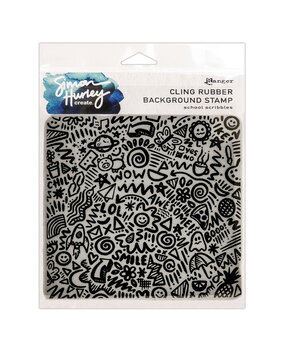 Ranger Simon Hurley create. Background Stamp 6x6 Inch School Scribbles (HUR71754) (DISCONTINUED)