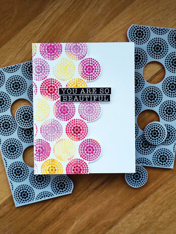 Ranger Simon Hurley create. Background Stamp 6x6 Inch Stippled Circles (HUR78777) (DISCONTINUED) Ranger Simon Hurley create. Background Stamp 6x6 Inch Stippled Circles (HUR78777) (DISCONTINUED)