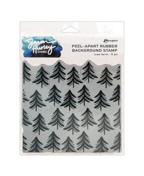 Ranger Simon Hurley create. Background Stamp 6x6 Inch Tree Farm (HUR74328) (DISCONTINUED)