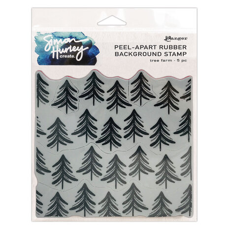 Ranger Simon Hurley create. Background Stamp 6x6 Inch Tree Farm (HUR74328) (DISCONTINUED)