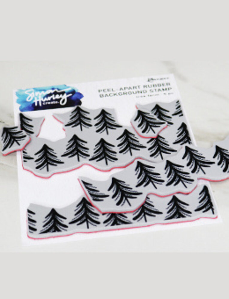 Ranger Simon Hurley create. Background Stamp 6x6 Inch Tree Farm (HUR74328) (DISCONTINUED)