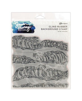 Ranger Simon Hurley create. Background Stamp 6x6 Inch Wild Waves (HUR68891) (DISCONTINUED)