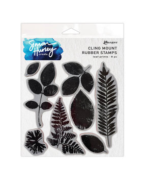 Ranger Simon Hurley create. Cling Mount Rubber Stamp Leaf Prints (HUR84846) (DISCONTINUED)