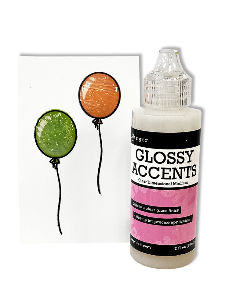 Ranger Glossy Accents Clear Dimensional Medium 2 fl oz (GAC17042) -  Craftlines B.V.