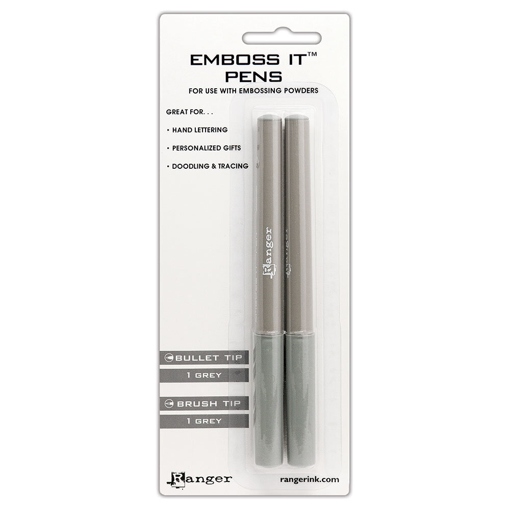 Ranger Ranger Emboss It Brush & Bullet Tip Grey (2pcs) (EMP68976) (DISCONTINUED) Ranger Ranger Emboss It Brush & Bullet Tip Grey (2pcs) (EMP68976) (DISCONTINUED)