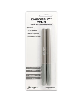 Ranger Ranger Emboss It Brush & Bullet Tip Grey (2pcs) (EMP68976) (DISCONTINUED) Ranger Ranger Emboss It Brush & Bullet Tip Grey (2pcs) (EMP68976) (DISCONTINUED)