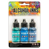 Ranger Tim Holtz Alcohol Ink - Kit Teal/Blue Spectrum 3x0.5 oz (TAK69669)