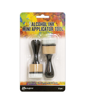 Ranger Tim Holtz Alcohol Ink Applicator Tool Mini - w/ Round Felts (2 Tools/10 Felts) (TAC62158) Ranger Tim Holtz Alcohol Ink Applicator Tool Mini - w/ Round Felts (2 Tools/10 Felts) (TAC62158)