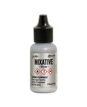 Ranger Tim Holtz Metallic Mixative Silver 0.5 oz (TIM22176) Ranger Tim Holtz Metallic Mixative Silver 0.5 oz (TIM22176)