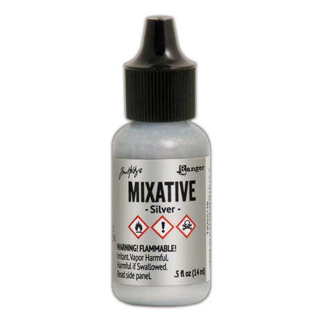 Ranger Tim Holtz Metallic Mixative Silver 0.5 oz (TIM22176) Ranger Tim Holtz Metallic Mixative Silver 0.5 oz (TIM22176)