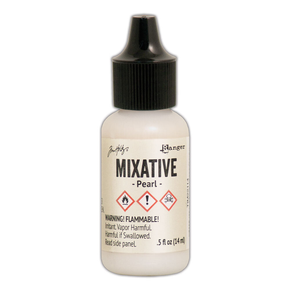 Ranger Tim Holtz Metallic Mixative Pearl 0.5 oz (TIM22114) Ranger Tim Holtz Metallic Mixative Pearl 0.5 oz (TIM22114)