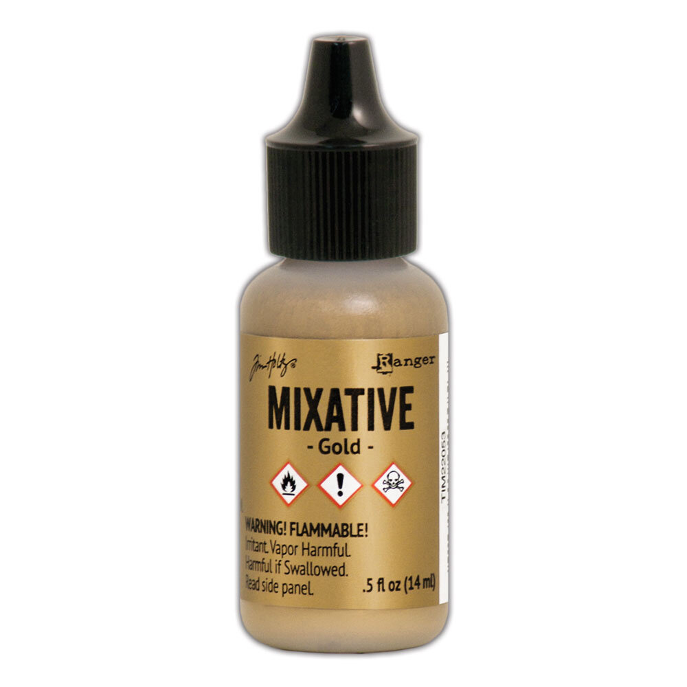 Ranger Tim Holtz Metallic Mixative Gold 0.5 oz (TIM22053) Ranger Tim Holtz Metallic Mixative Gold 0.5 oz (TIM22053)