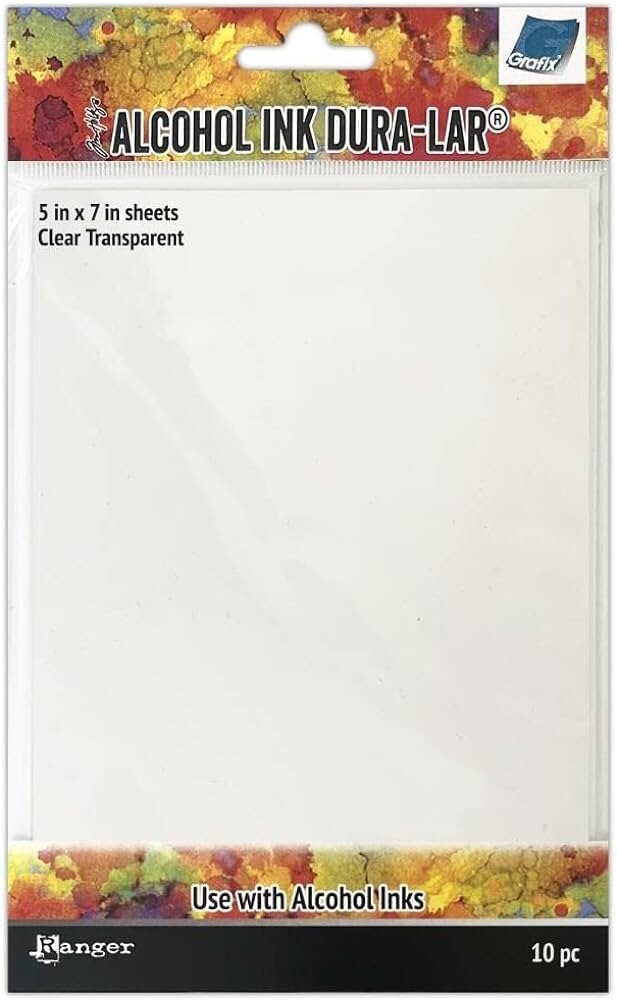 Ranger Tim Holtz Alcohol Ink Dura-Lar Clear Transparent 5x7 Inch (10sheets) (TAC81074)