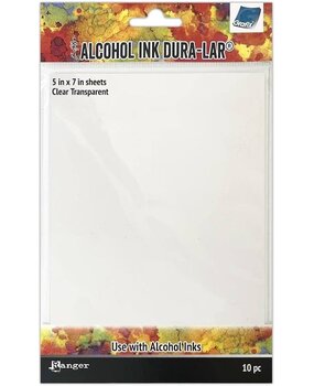 Ranger Tim Holtz Alcohol Ink Dura-Lar Clear Transparent 5x7 Inch (10sheets) (TAC81074)