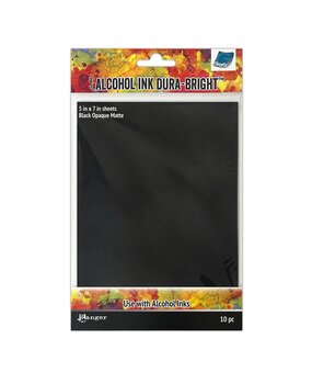 Ranger Tim Holtz Alcohol Ink Dura-Bright Black Opaque Matte 5x7 Inch (10sheets) (TAC81067) Ranger Tim Holtz Alcohol Ink Dura-Bright Black Opaque Matte 5x7 Inch (10sheets) (TAC81067)