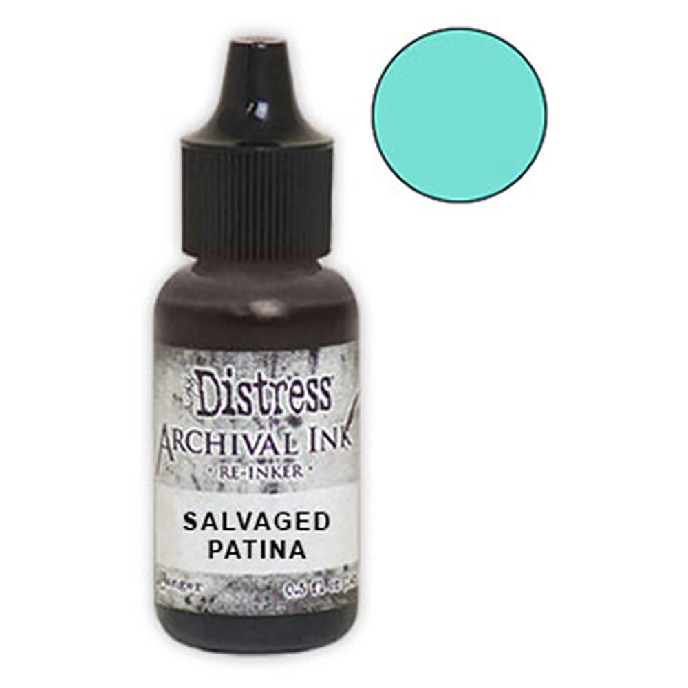Ranger Tim Holtz Distress Archival Ink Re-Inker Salvaged Patina 0.5 oz (ARD80886) Ranger Tim Holtz Distress Archival Ink Re-Inker Salvaged Patina 0.5 oz (ARD80886)