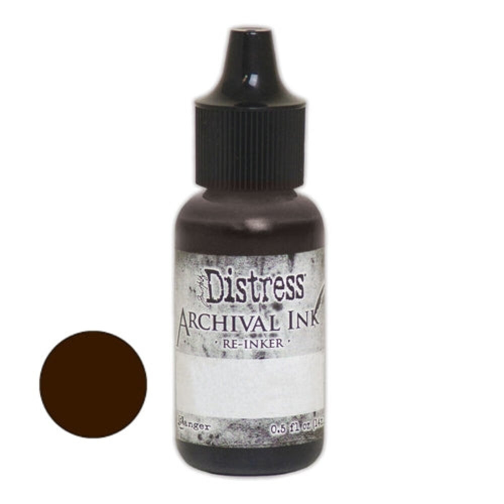 Ranger Tim Holtz Distress Archival Ink Re-Inker Ground Espresso 0.5 oz (ARD51107)