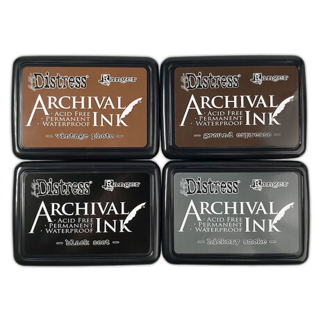 Ranger Tim Holtz Distress Archival Ink - Kit Basics (4pcs) (AMPK77947)