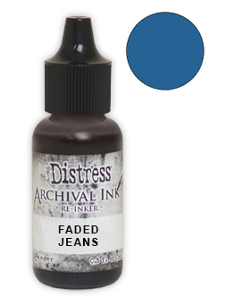 Ranger Tim Holtz Distress Archival Ink Re-Inker Faded Jeans 0.5 oz (ARD66347) Ranger Tim Holtz Distress Archival Ink Re-Inker Faded Jeans 0.5 oz (ARD66347)