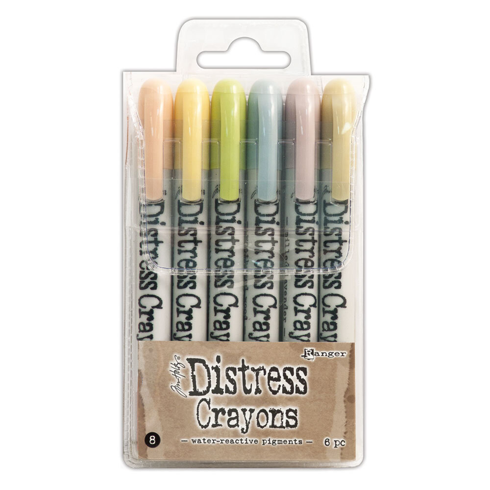 Ranger Tim Holtz Distress Crayons Set 8 (6pcs) (TDBK51787)