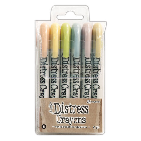 Ranger Tim Holtz Distress Crayons Set 8 (6pcs) (TDBK51787)