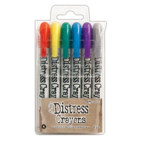 Ranger Tim Holtz Distress Crayons Set 4 (6pcs) (TDBK51749)