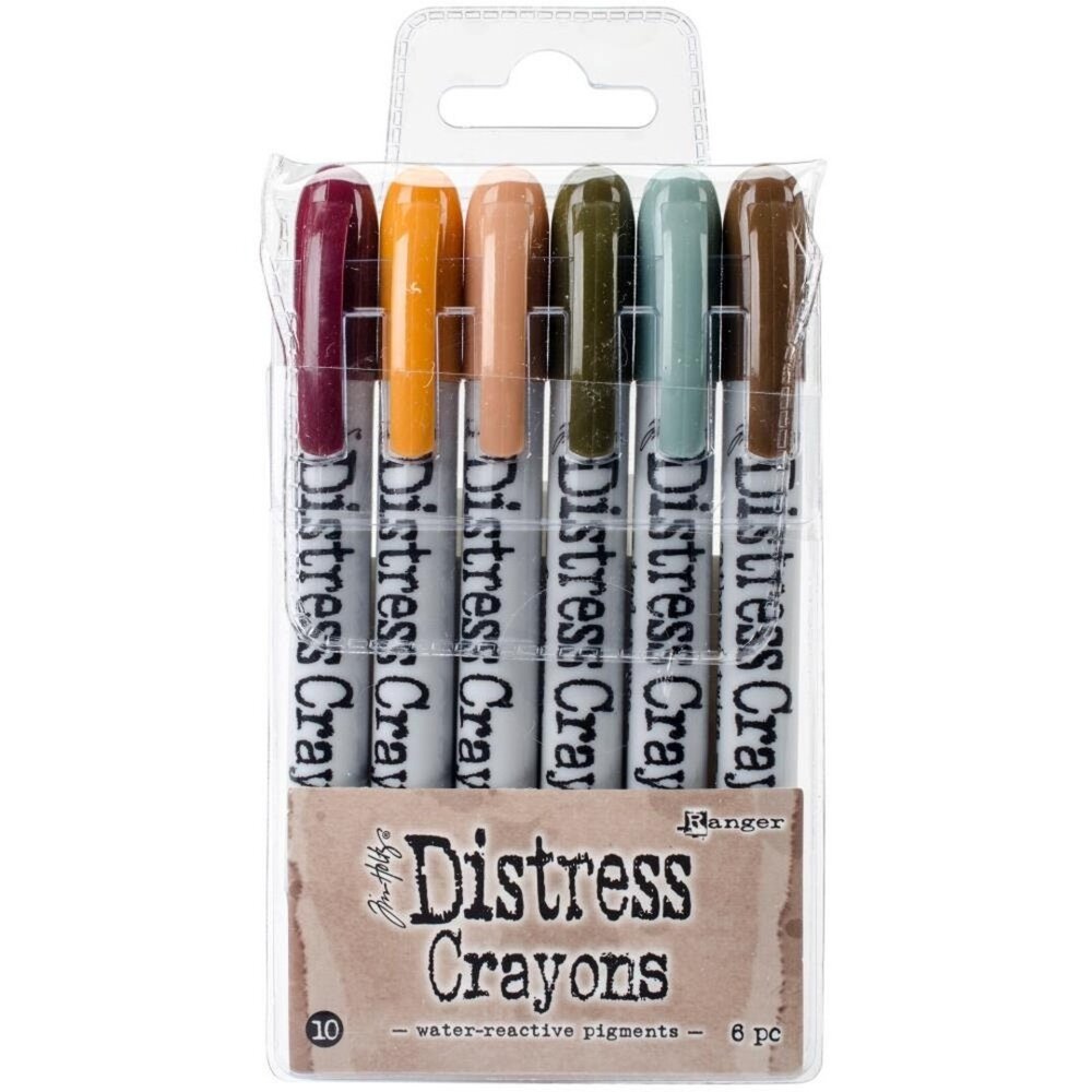 Ranger Tim Holtz Distress Crayons Set 10 (6pcs) (TDBK51800)