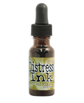 Ranger Tim Holtz Distress Ink Re-Inker Crushed Olive 0.5 fl oz (TIM27249)