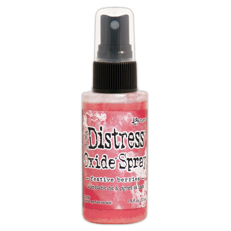 Ranger Tim Holtz Distress Oxide Spray Festive Berries 1.9 fl oz (TSO67689) Ranger Tim Holtz Distress Oxide Spray Festive Berries 1.9 fl oz (TSO67689)