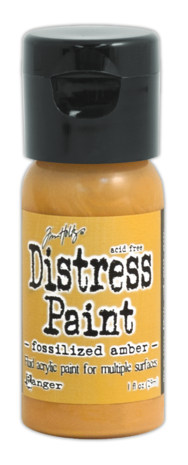 Ranger Tim Holtz Distress Paint Flip Top Fossilized Amber 1 oz (TDF50209) Ranger Tim Holtz Distress Paint Flip Top Fossilized Amber 1 oz (TDF50209)