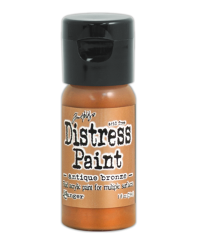 Ranger Tim Holtz Distress Paint Flip Top Antiqued Bronze 1 oz (TDF52913) Ranger Tim Holtz Distress Paint Flip Top Antiqued Bronze 1 oz (TDF52913)