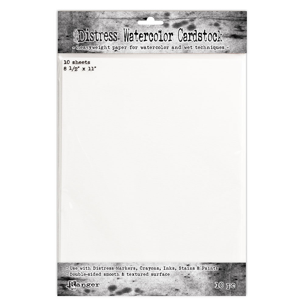 Ranger Tim Holtz Distress Watercolor Cardstock 8.5x11 Inch (10pcs) (TDA53927) Ranger Tim Holtz Distress Watercolor Cardstock 8.5x11 Inch (10pcs) (TDA53927)