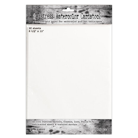 Ranger Tim Holtz Distress Watercolor Cardstock 8.5x11 Inch (10pcs) (TDA53927) Ranger Tim Holtz Distress Watercolor Cardstock 8.5x11 Inch (10pcs) (TDA53927)
