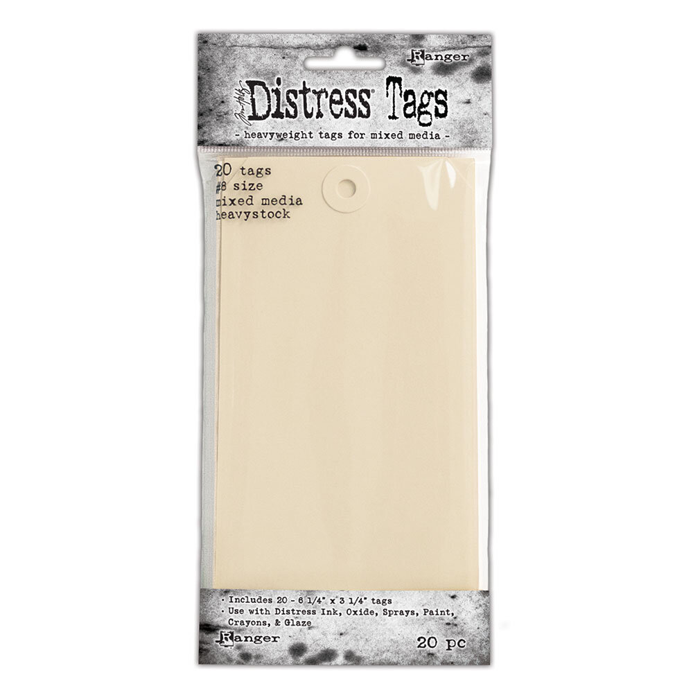 Ranger Tim Holtz Distress Mixed Media Heavystock Tags #8 (20pcs) (TDA53828)