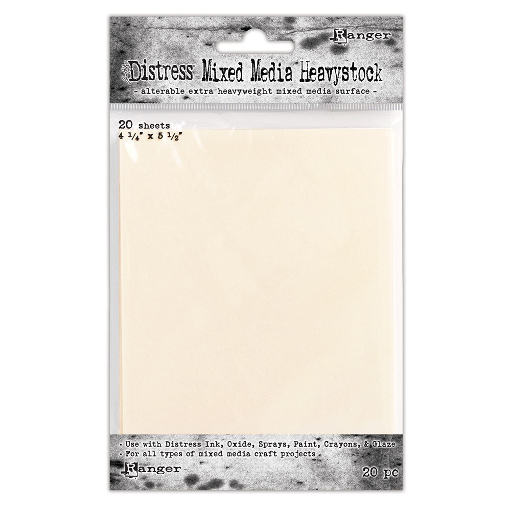 Ranger Tim Holtz Distress Mixed Media Heavystock 4.25x5.5 Inch (20pcs) (TDA53835) Ranger Tim Holtz Distress Mixed Media Heavystock 4.25x5.5 Inch (20pcs) (TDA53835)